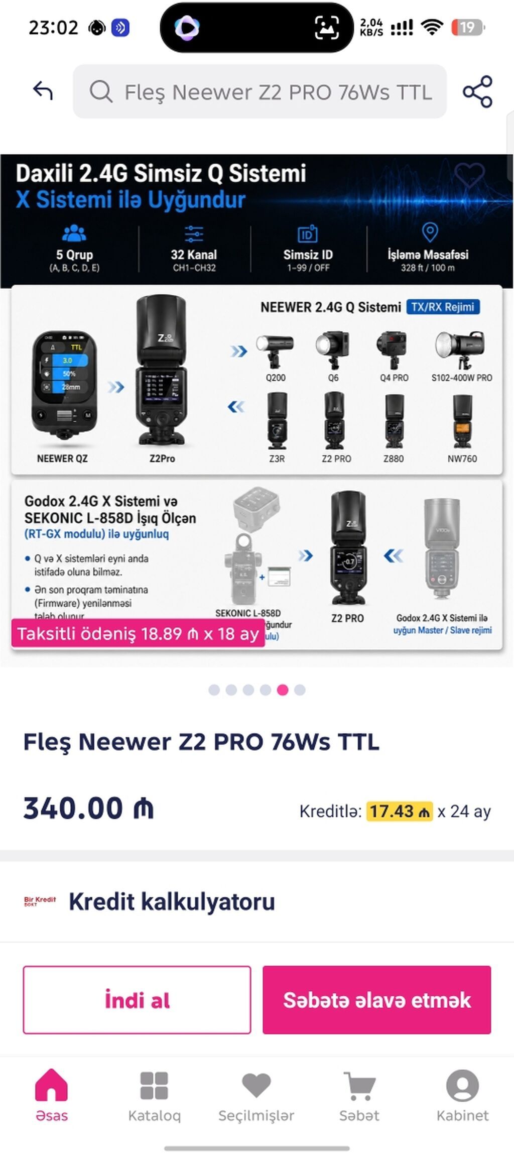 Neewer Z2 PRO 76Ws TTL flaş - 76 Ws maksimum flaş gücü, dairəvi flaş — İşıq avadanlığı və aksesuarlar, Bakı (6)