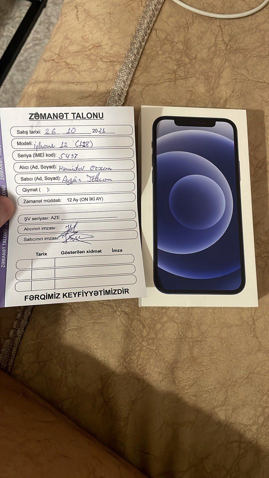 Apple iPhone 12 Black 128GB/4GB — Smartfonlar, Bakı (6)