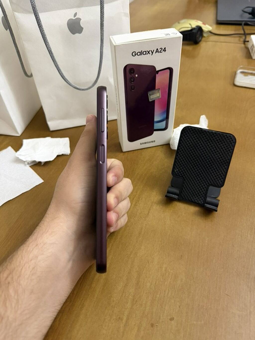 Samsung Galaxy A24 4G, 128 GB, rəng - Bənövşəyi, Barmaq izi — Samsung, Bakı (5)