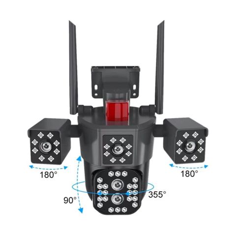 WiFi PTZ kamera 360°FHD 12MP/4K+64GB — Bakı