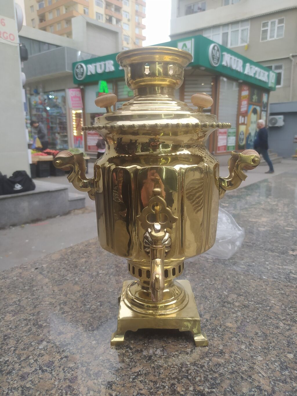 Misin samovar Rusiya üslubunda kömür/odunla işləyən model.4.5l — Samovarlar, Bakı (2)