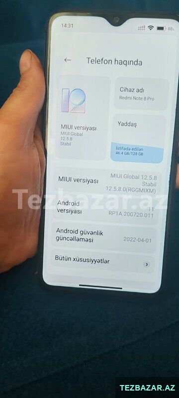 Telefon Redmi Note 8 Pro — Smartfonlar, Ağcabədi (5)