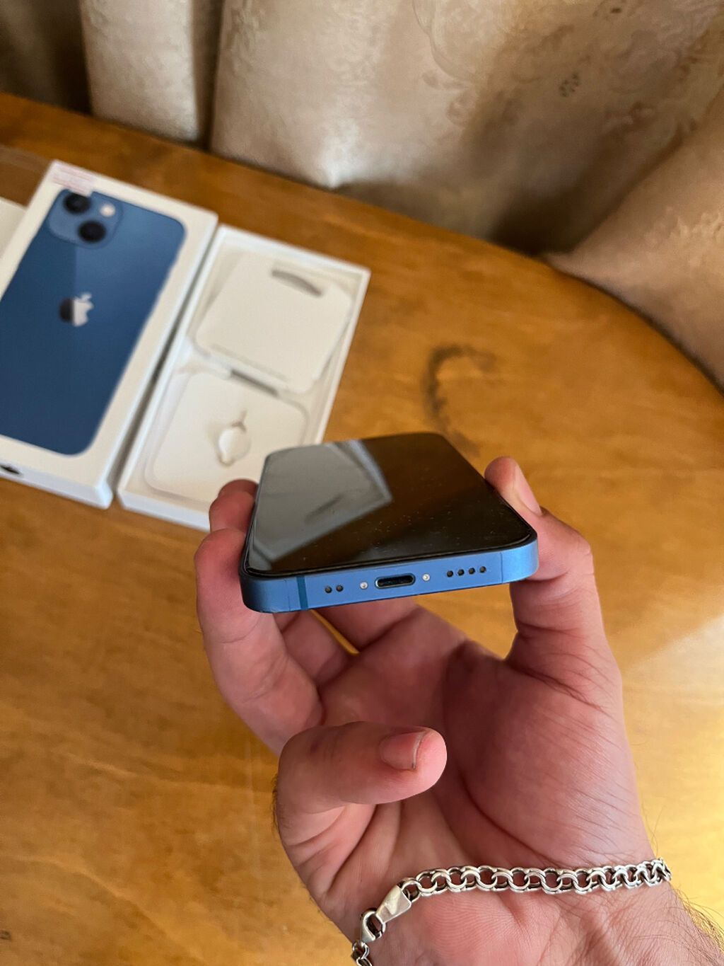 IPhone 13 mini, 128 GB, Blue Titanium, Face ID, Sənədlərlə — Apple iPhone, Bakı (3)
