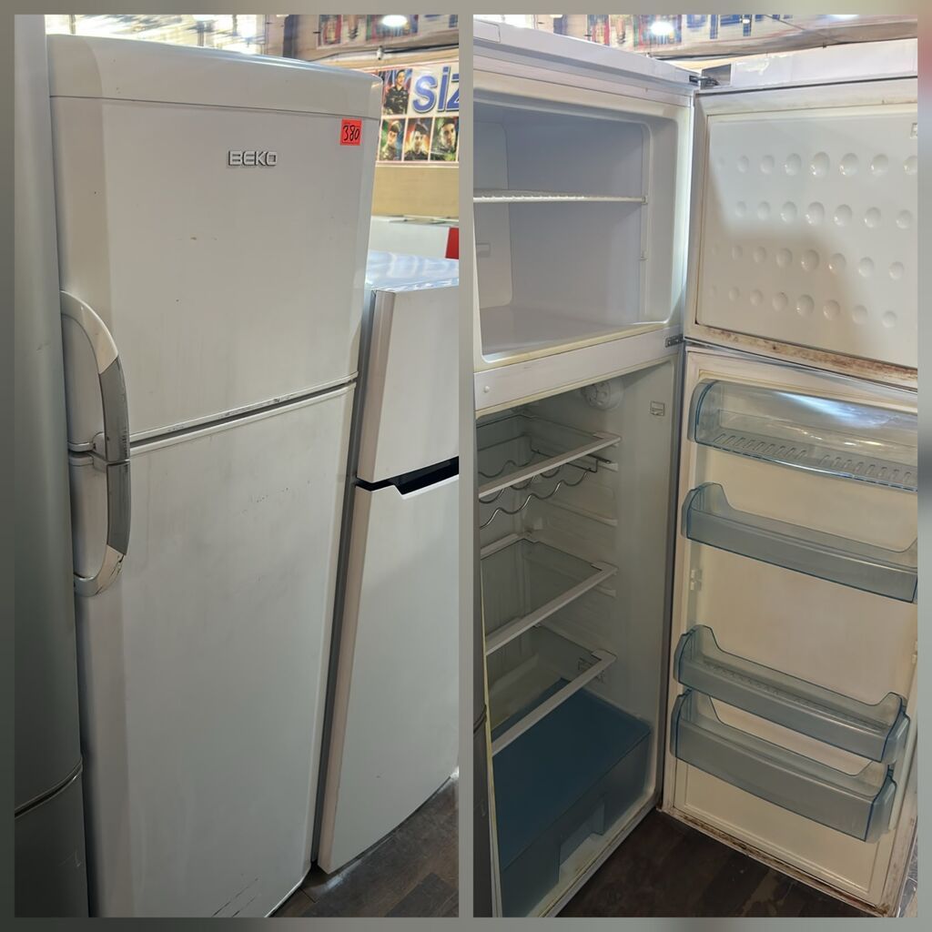 Beko iki qapılı soyuducu - Üst hissədə şaxtalı dondurucu bölmə, metal — Soyuducular, Digah