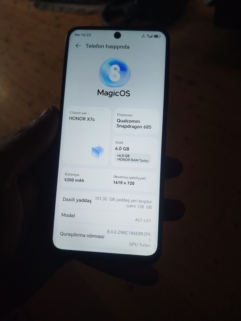 Honor X7c, 128 GB, rəng - Qara, Sensor, Barmaq izi, İki sim kartlı — Honor, Mehdiabad (5)