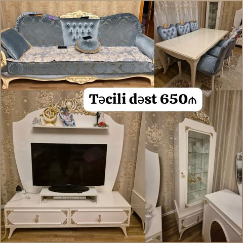 Qonaq dəsti – klassik üslub Tərkibi: - 3 nəfərlik qonaq otağı divanı — Bakı