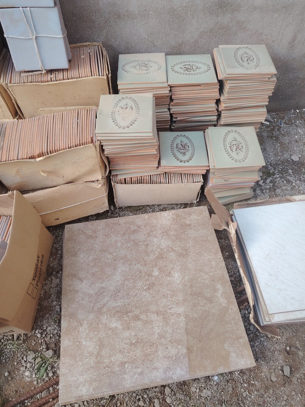 Mərtəbə/hamam/metbex üçün müxtəlif ölçülü keramika plitələr dəsti — Plitka və örtü materialları, Qobu (6)