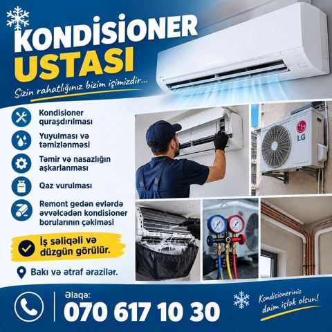 Kondisioner ustası Kondisioner quraşdırılması Yuyulması və — Mehdiabad