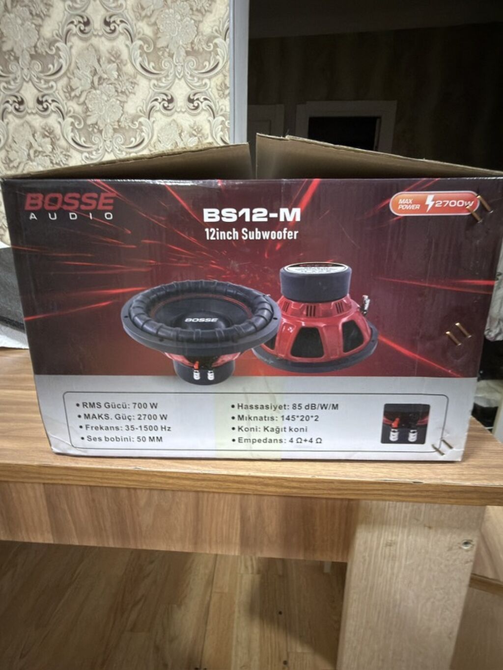 Bosse Audio BS12-M – 12 düym subwoofer Xüsusiyyətlər: - Maks. güc — Avtomobil akustikası, Bakı (2)