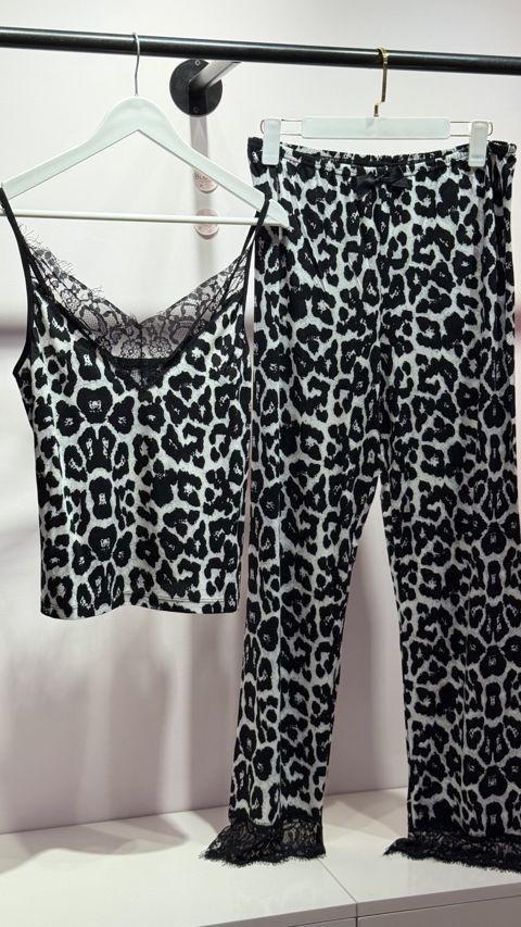 Qadınlar üçün şalvarlı pijama dəsti 9916, açıq boz, elastan/viskoz, ölçü XL — Bakı