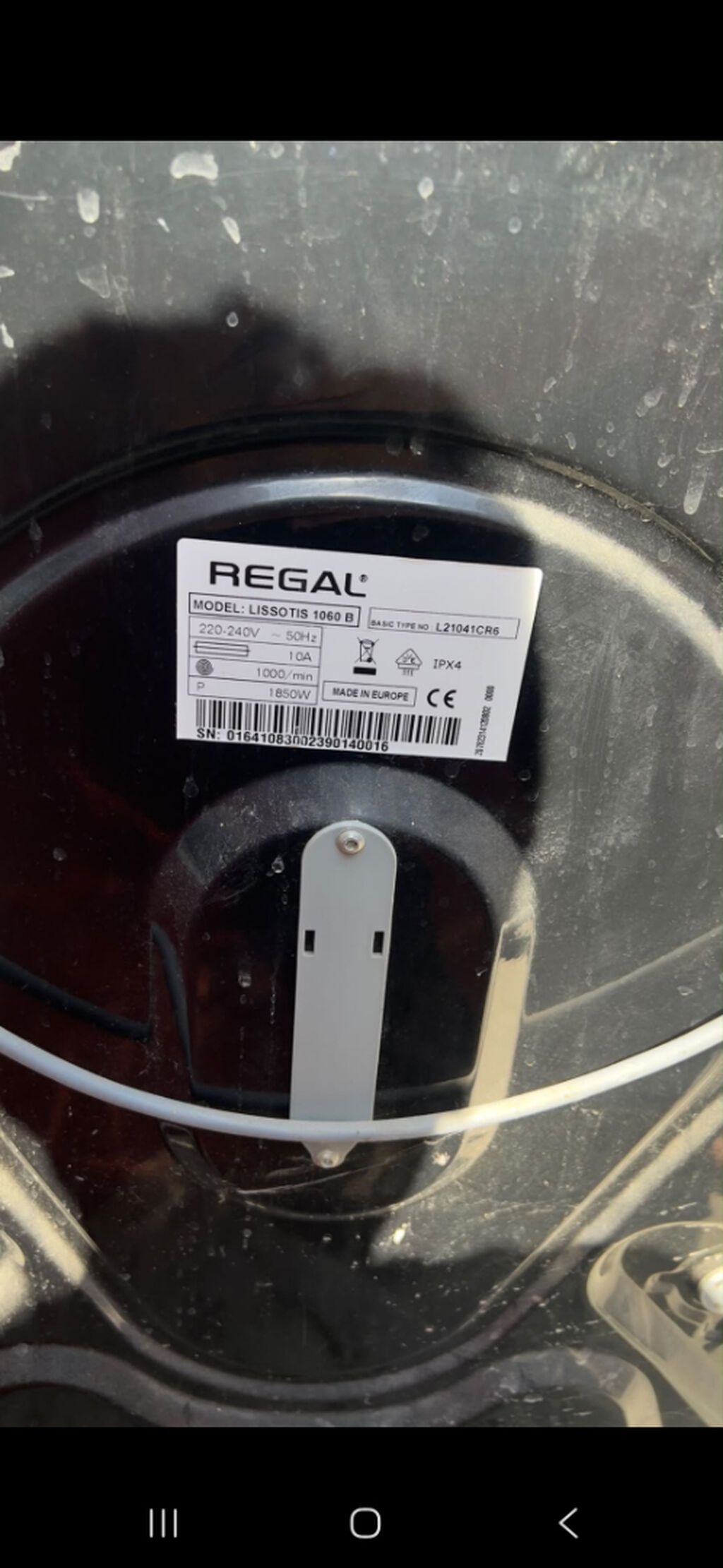 Paltaryuyan maşın Regal, 6 kq, İşlənmiş, Avtomat, Qurutma var, Kredit yoxdur, Ünvandan götürmə, Ödənişli çatdırılma — Çamaşır maşınları, Bakı (3)