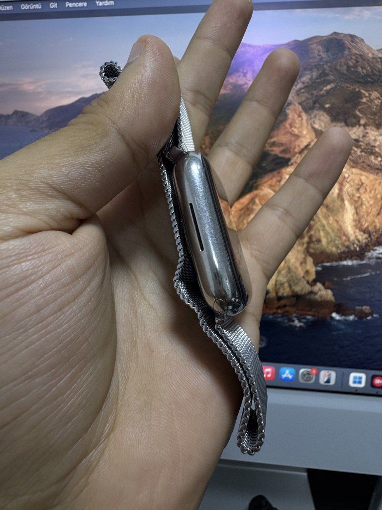 Apple Watch Series 7 Titanium Cellular Silver 45mm — Ağıllı saatlar və biləkliklər, Bakı (5)