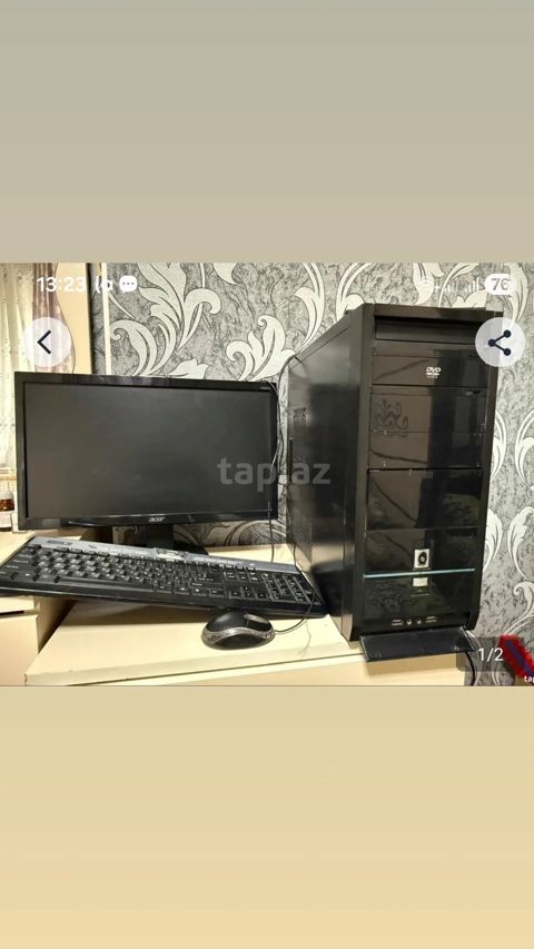 Stolüstü kompüter komplekti Tərkib: - Sistem bloku (qara korpus, ön — 100 ₼ · Mingəçevir · Masaüstü kompüterlər Stolüstü kompüter komplekti Tərkib: - Sistem bloku (qara korpus, ön — Mingəçevir