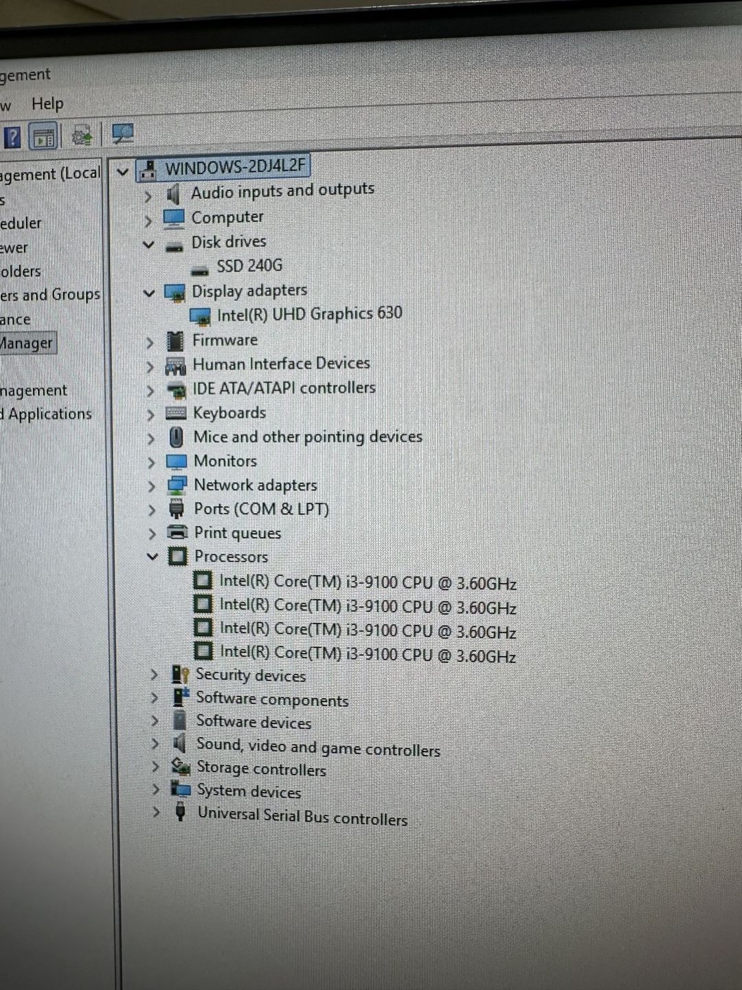 Lenovo V530 i3-9100 / 8GB RAM / 240GB SSD / Windows 11 — Masaüstü kompüterlər, Bakı (7)