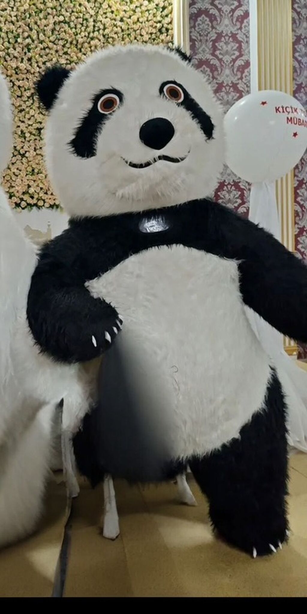 Panda maskotu kostyumu - Rəng: klassik qara-ağ panda - Material — Uşaq geyimi, Digah