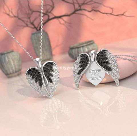 Lazer Yazi ile Gumus Sep (925 ayar) №c27 — Necklaces and chains
