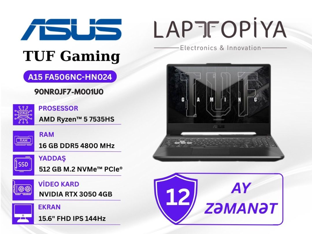 Asus TUF Gaming A15 — Noutbuklar, Bakı