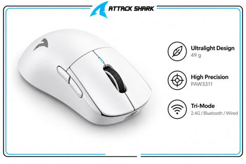 Mouse Attack Shark X1 White — Bakı