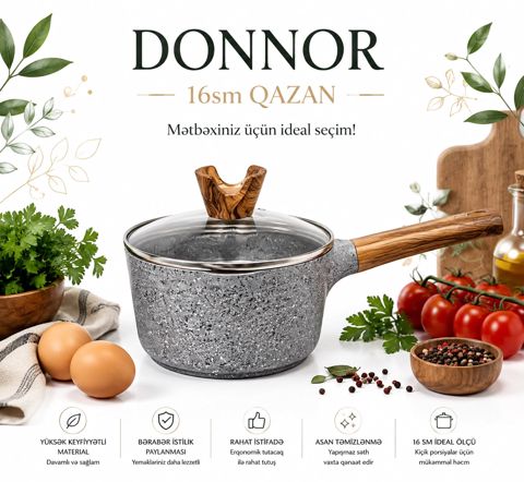 Tava Donnor, boz, qranit, 16 sm — Bakı