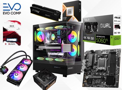 Evo Gaming PC Frost Edge RTX 5060 Ti 16GB Ryzen 7 9700X 32GB 1TB — Bakı