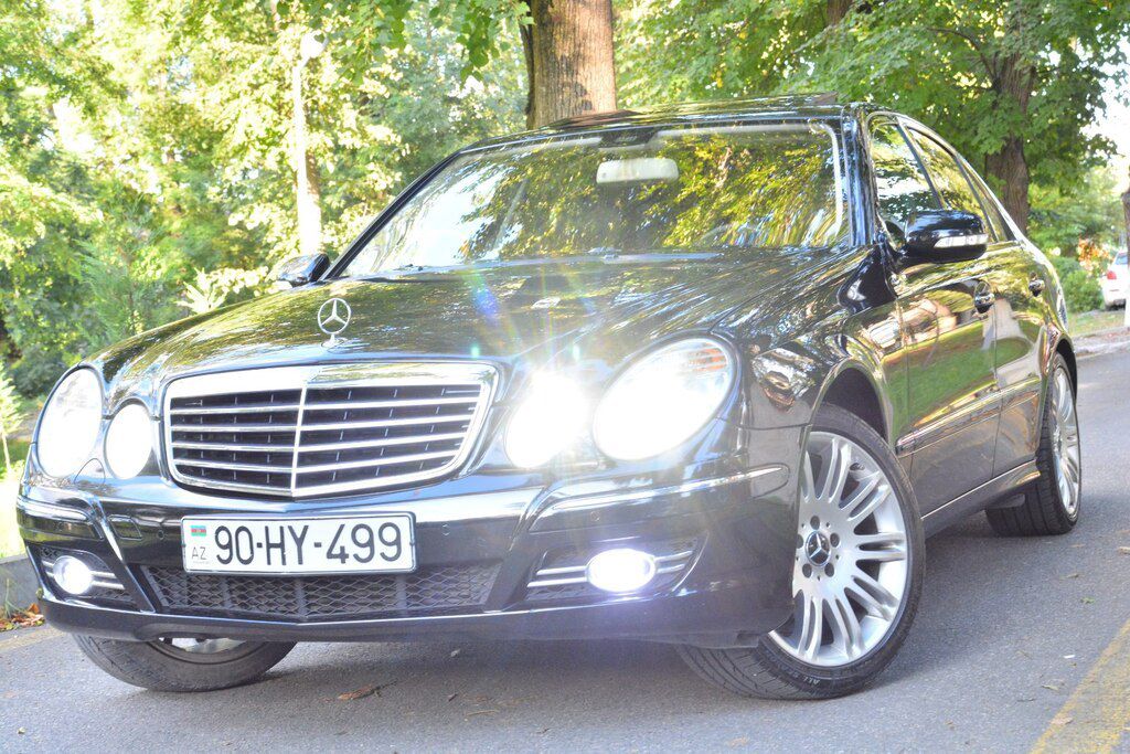 Mercedes E 220, 2.2 L, 2007 il, 410 000 km 90-HY-499 — Avtomobillər, Quba (2)