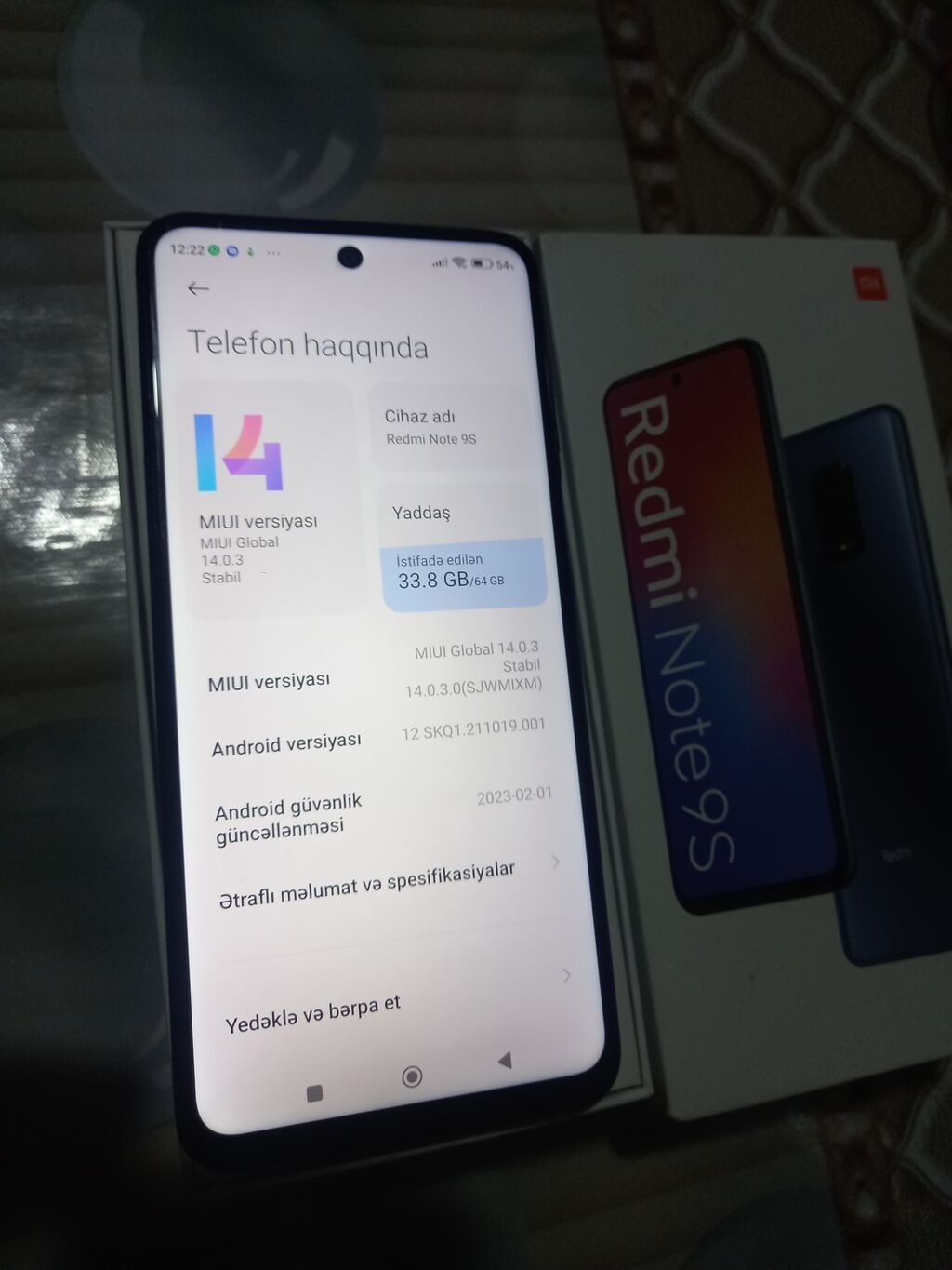 85Azn Redmi Note 9s 64Gb Zavod — Digər smartfonlar, Bakı (3)