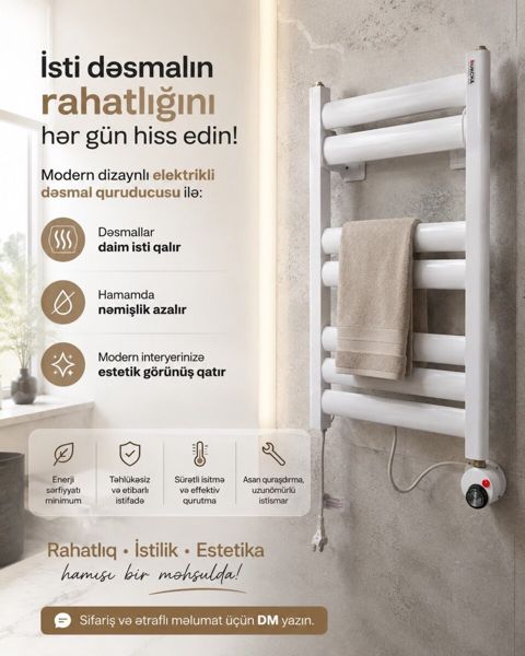 Elektrikli dəsmal qurudanlar — Bakı
