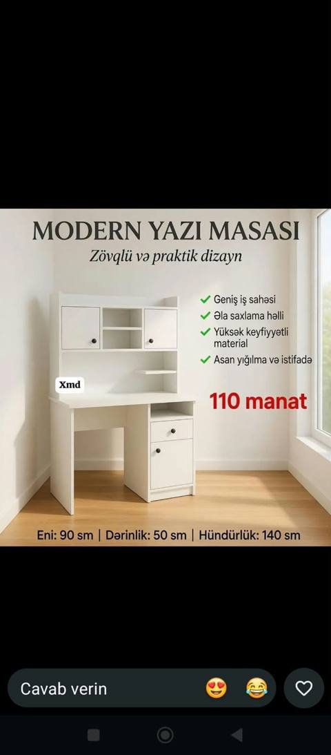 Modern yazı masası – zövqlü və praktiki dizayn - Geniş iş səthi - Əla — ucuz.mebel — Компьютер столдору жана креслолору