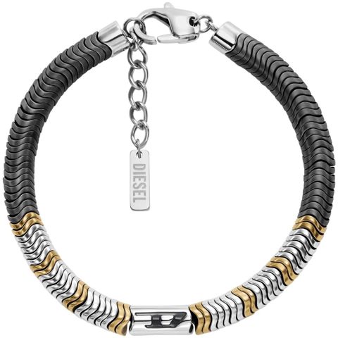Kişi qolbağı Diesel DX1573931, Hematit daşı və paslanmaz polad, 183 mm + 25 mm - DX1573931 — Bakı