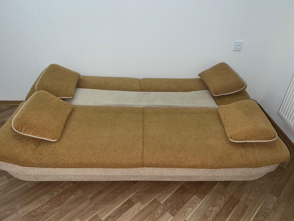 Çevrilən divan/çarpayı - Rəng: xardal-sarı və bej kombinasiya — Divanlər, Bakı (2)
