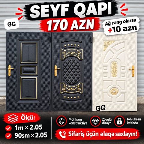 Seyf qapı – möhkəm və zövqlü dizaynla təhlükəsiz istifadə üçün — Digah