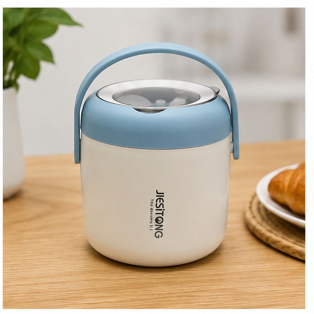 Qida termosu 5702, metal, ağ/mavi, 1000 ml — Mallar, Bakı (3)