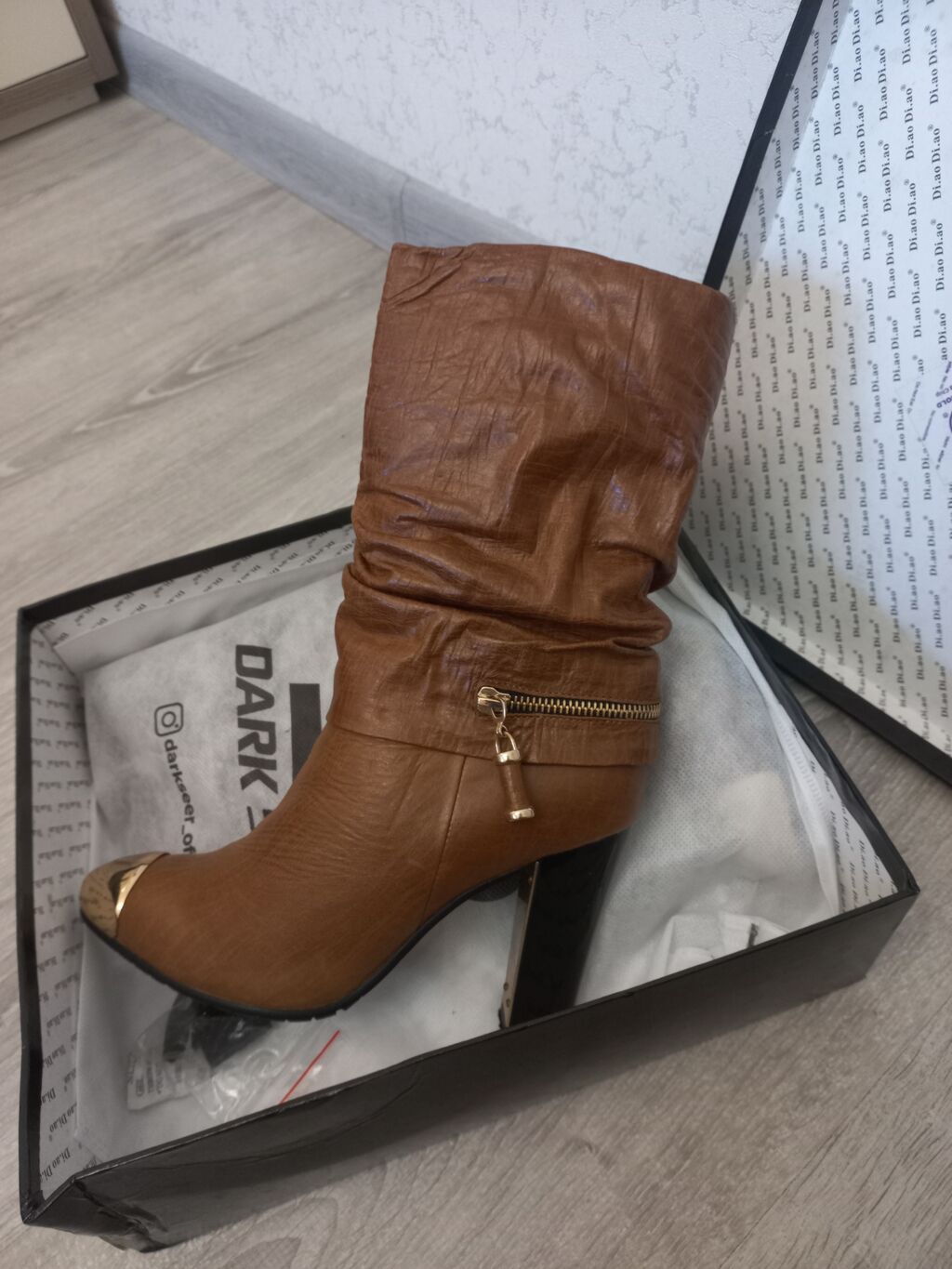 Qadın çəkmələri – Di.ao Di.ao qutusunda - Model: qısa borulu — Çəkmə, Xırdalan (8)