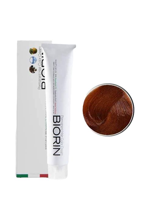 Saç üçün qalıcı krem-boya Biorin Permanent Hair Color Cream 7.43 Qəhvəyi Dore şabalıdı 100 ml — Bakı