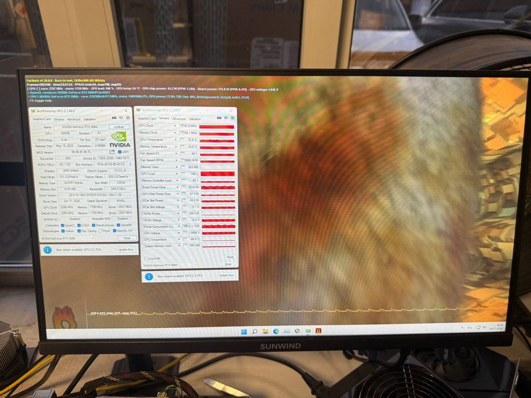MSI GeForce RTX 5060 Shadow 2X OC 8GB RFB — Kompüterlər və noutbuklar, Bakı (7)