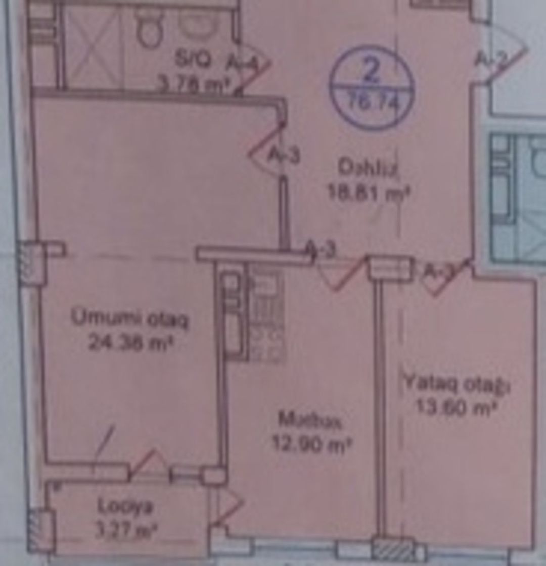 Satılır 2 otaqlı yeni tikili 76.7 m² — Mənzil, Bakı (12)