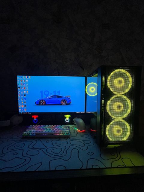 Tam Dəst Gaming PC / Ryzen 5 5600 + RX 6500 XT / Monitor, Siçan — Sumqayıt