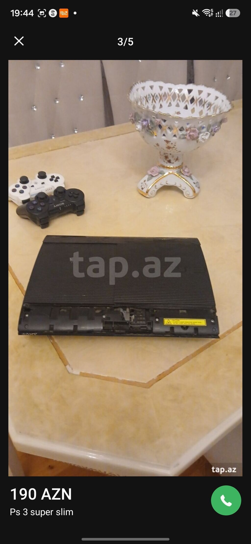 Ps 3 super slim Şekilde goründüyü kimi 1 yan 1 de önde olan qabağ — Oyun konsolları, Xırdalan (3)