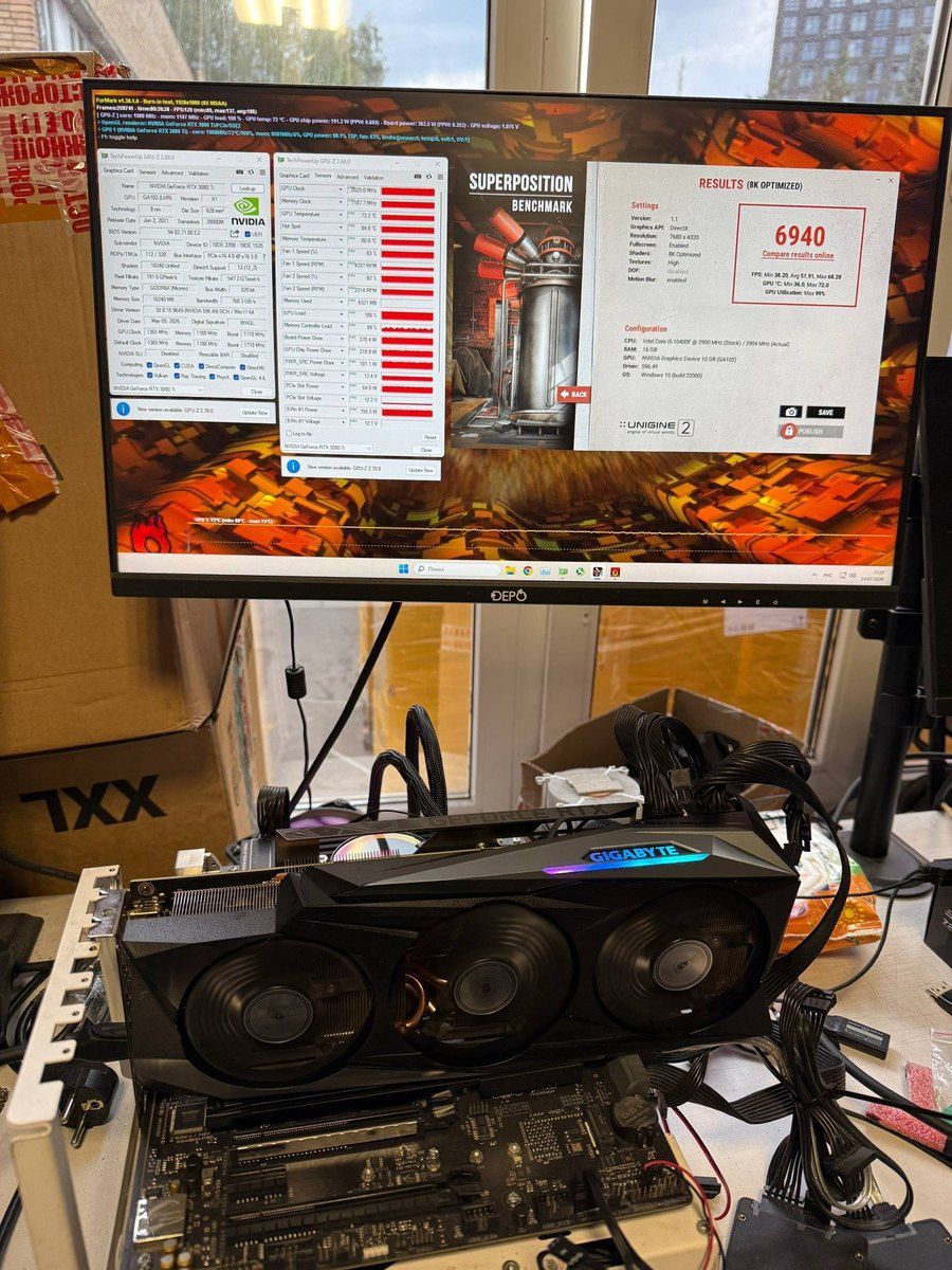 Gigabyte RTX 3080 Ti 10GB Non Rfb rep — Kompüterlər və noutbuklar, Bakı (5)