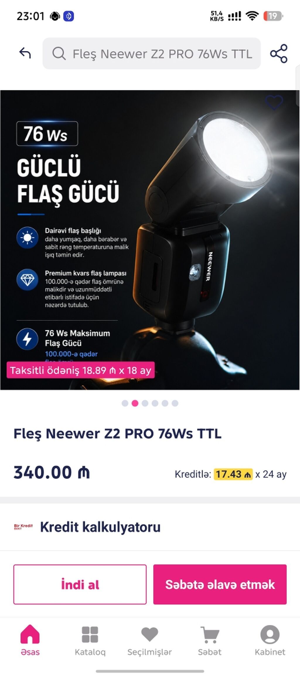 Neewer Z2 PRO 76Ws TTL flaş - 76 Ws maksimum flaş gücü, dairəvi flaş — İşıq avadanlığı və aksesuarlar, Bakı (2)