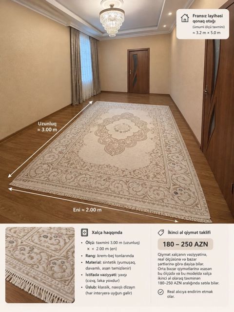 Xalça Dekorativ, Kredit yoxdur — Bakı