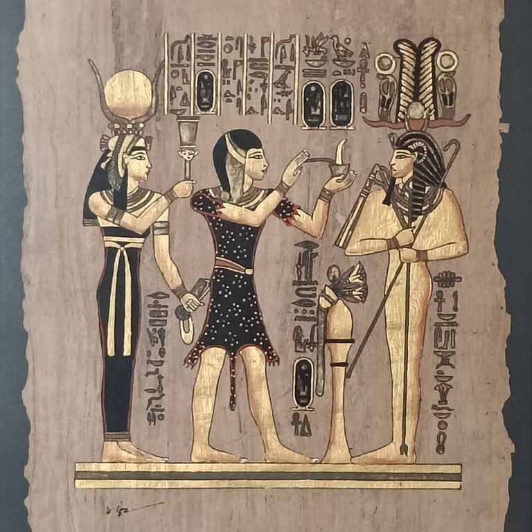 Şüşəli çərçivədə papirus — Dekor və interyeri, Bakı (2)