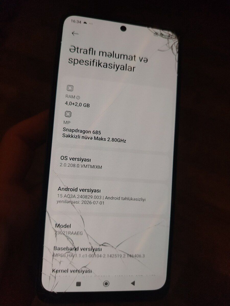 Xiaomi Redmi Note 12 (4G) Ice Blue 128GB/4GB — Smartfonlar, Bakı (6)