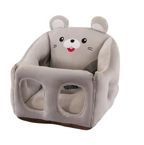 Buster-stul WS Mouse, boz, peluş/pambıq, 40x40 sm — Bakı