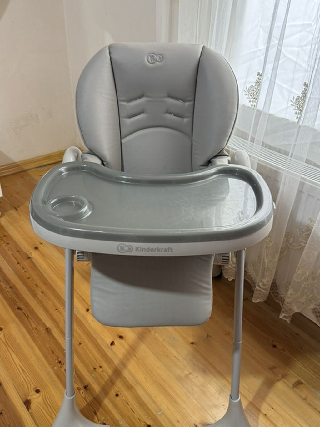 Kinderkraft uşaq yemək kreslosu – boz rəng Uşaq masası çox az — Qidalandırma stulları, Digah (2)
