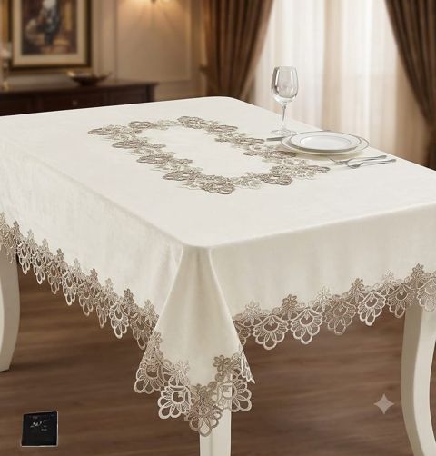 Süfrə, velür, ağ, 180x315 sm — Bakı
