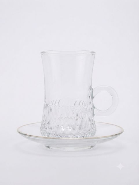 Armudu stəkan dəsti EP378, şüşə, 6 nəfərlik, 12 əd, 180 ml — Bakı