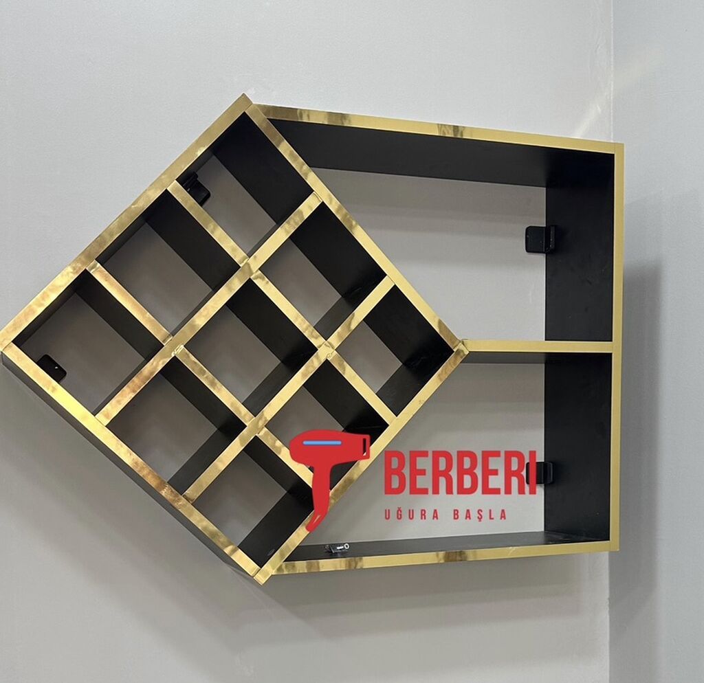 Metal karkaslı dekorativ rəflər və şərab/saxlama stendləri — Rəflər, Bakı (2)