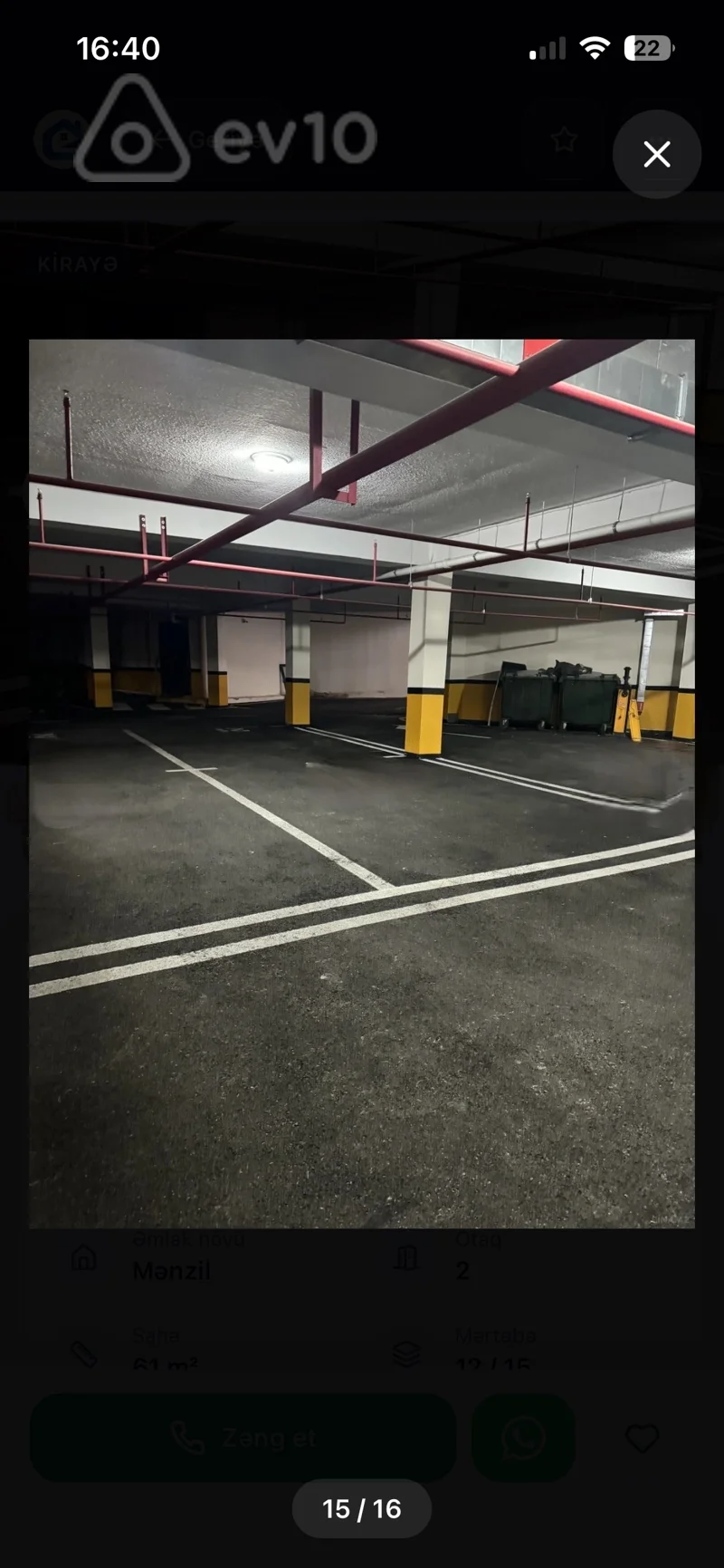 2 otaqlı mənzil, 61 m², 3 mkr — kirayə — Mənzil, Bakı (12)