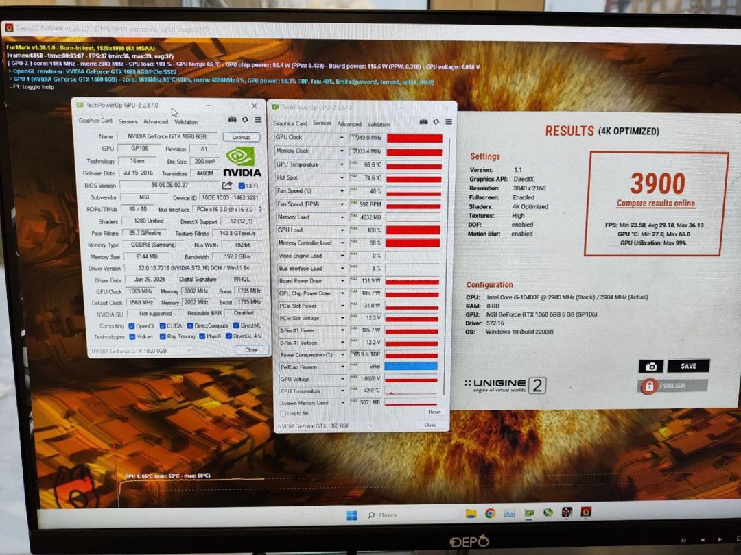 MSI GTX 1060 Gaming X 6GB — Kompüterlər və noutbuklar, Bakı (5)